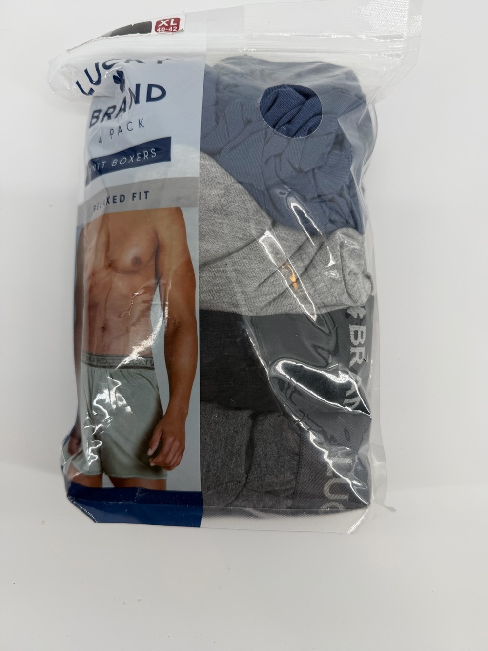 Lucky Brand Men's 3-Pack Relaxed Fit Boxer Briefs - Blue, Gray, Black